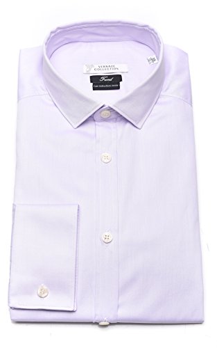 Versace Collections Men Trend Cotton Dress Shirt Lilac In Purple | ModeSens
