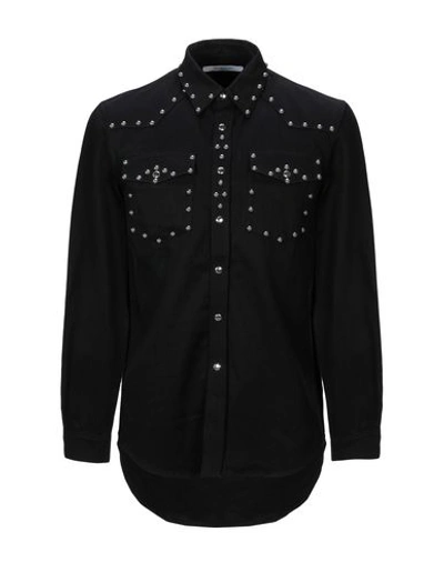 Givenchy Denim Shirts In Black