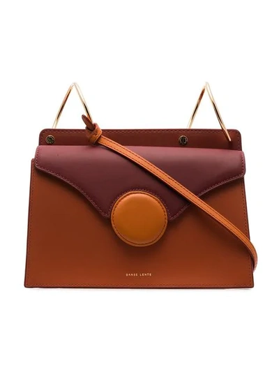 Danse Lente Orange And Brown Phoebe Leather Shoulder Bag