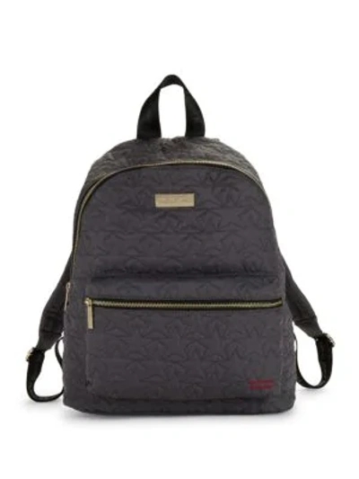 Peace Love World Star-quilted Backpack In Pewter