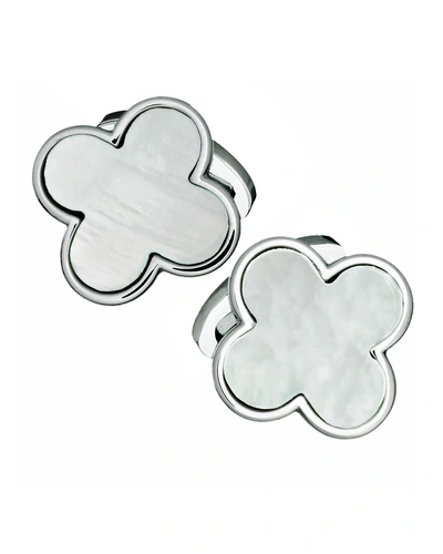 Jan Leslie Mother-of-pearl Clover Cuff Links