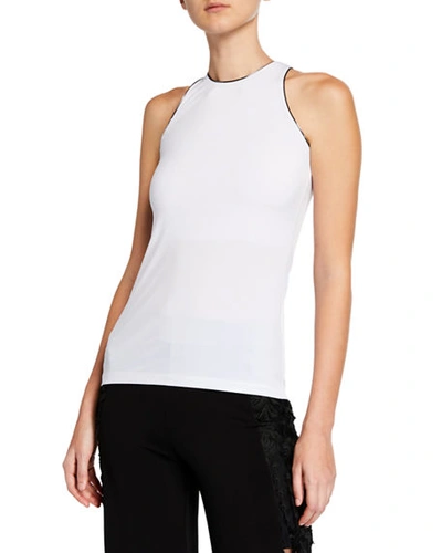 Anatomie Cami Luxe Jersey Halter Tank In White