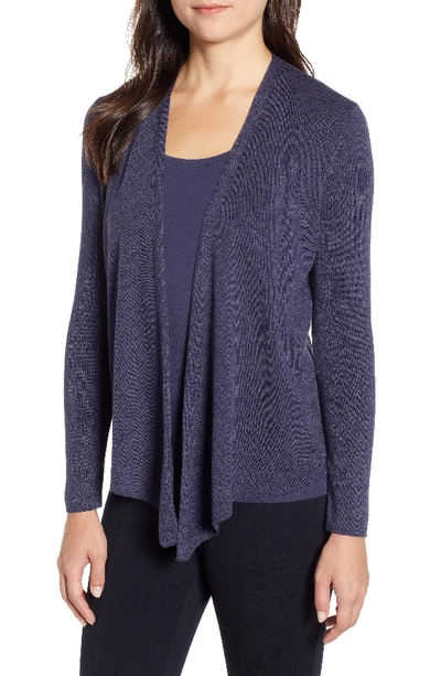 Nic + Zoe 4-way Convertible Lightweight Cardigan In Navy