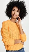 Rag & Bone Arizona Crew Boxy-fit Wool Sweater In Yellow