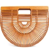 Cult Gaia Small Ark Bamboo Handbag In Rosewood