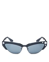 Miu Miu Women's Cat Eye Sunglasses, 59mm In Black/gray