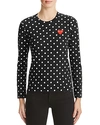 Comme Des Garçons Play Polka-dot Tee In Black/white