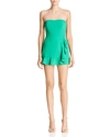 Amanda Uprichard Trisha Strapless Romper In Jungle