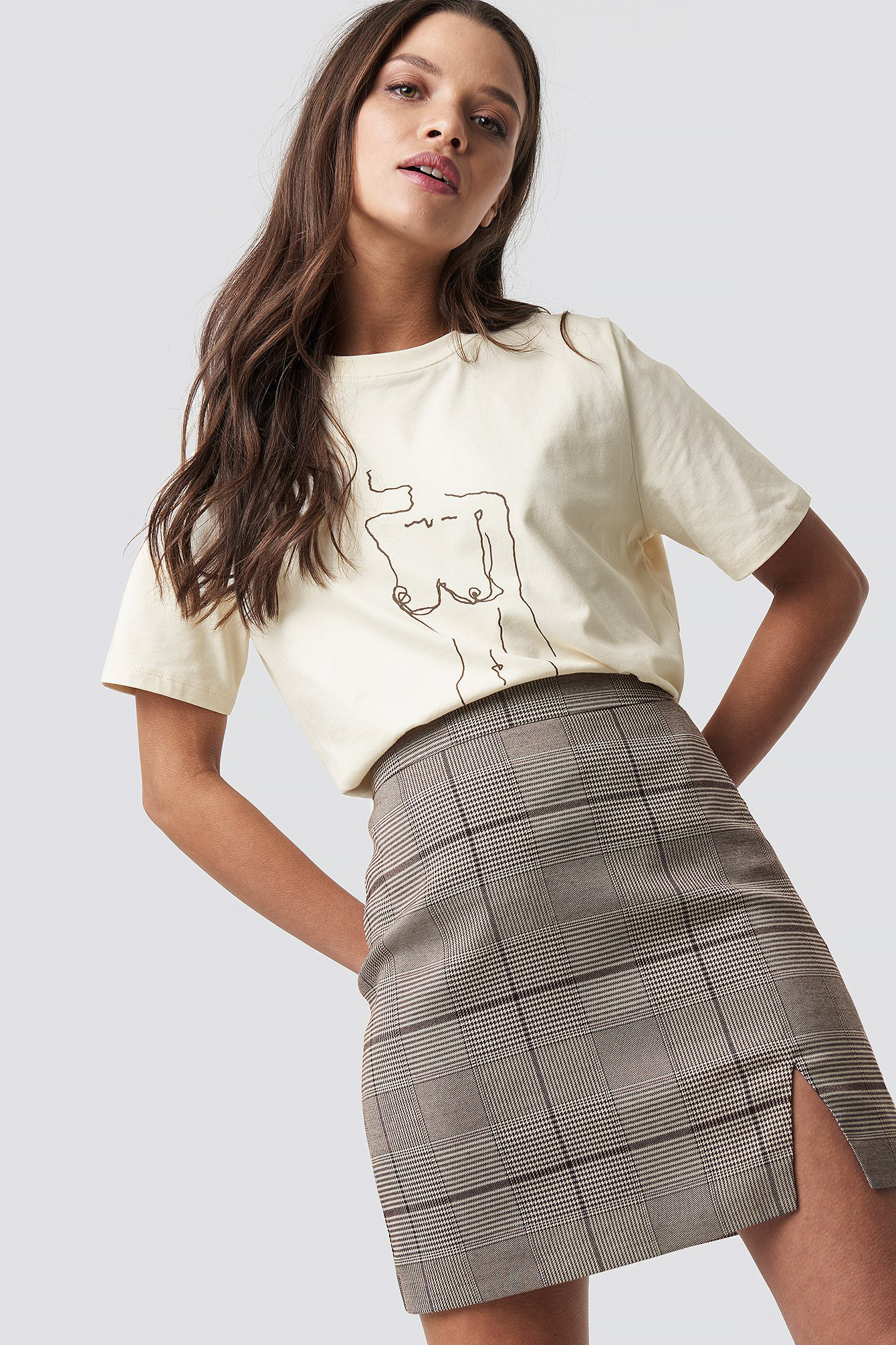 ameri vintage emilie tuck flared skirt