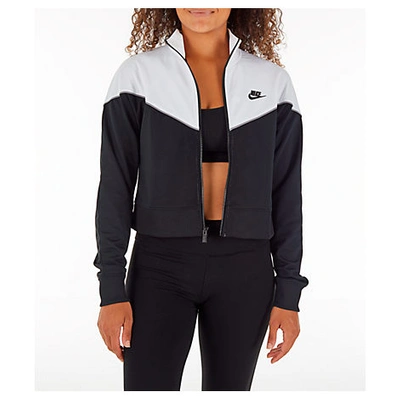 Nike Plus Size Sportswear Heritage Track Jacket In White / Black | ModeSens