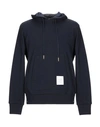 Thom Browne Hooded Sweatshirt In Dark Blue