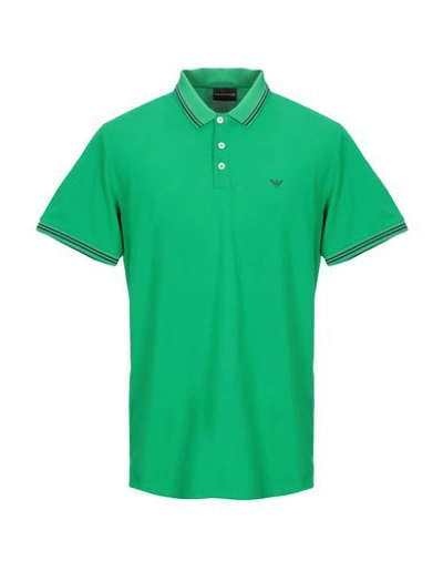 Emporio Armani Polo Shirts In Green