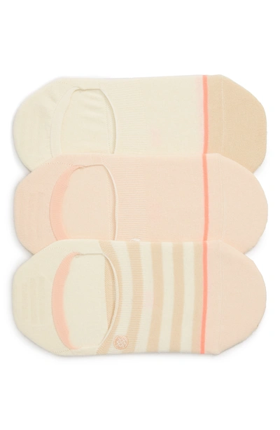 Stance Invisible 3-pack No-show Socks In Pink Multi