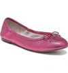 Sam Edelman Felicia Flat In Pomegranate Pink Leather