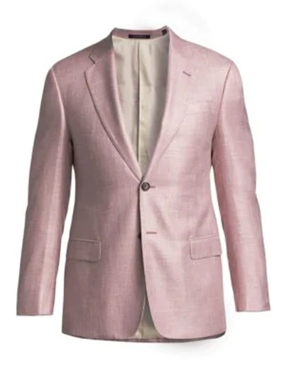 Emporio Armani Mélange Sportcoat In Pink