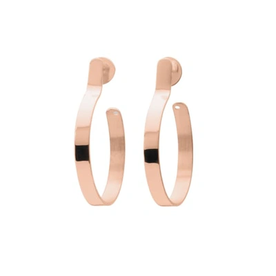 Ekria Timeless Duo Hoop Earrings Shiny Rose Gold