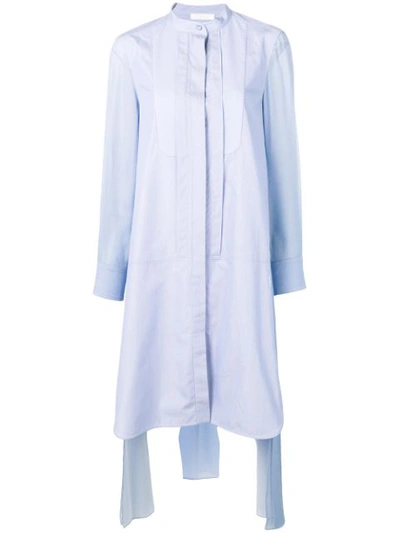 Chloé Asymmetric Shirt Dress In Lavender Blue
