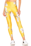 Onzie High Basic Midi Legging In Golden Floral