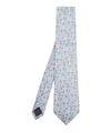 Simon Carter West End Silhouette Paisley Silk Tie In Blue