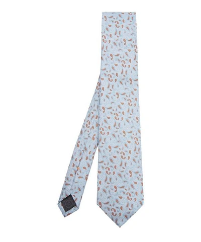 Simon Carter West End Silhouette Paisley Silk Tie In Blue