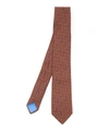 Richard James Narrow Parquet Silk Tie In Brown