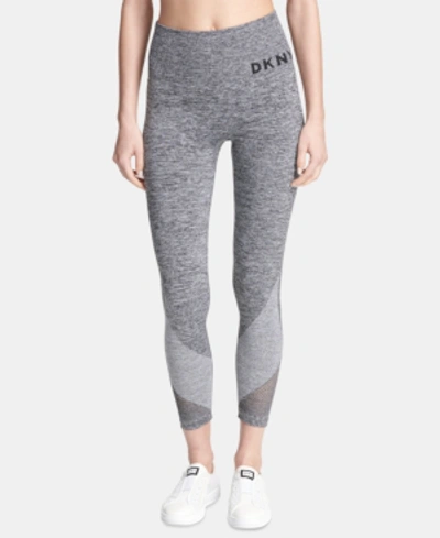 Dkny Sport High-waist Seamless 7/8 Length Leggings In Grey