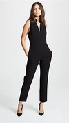 Black Halo Brittan High-collar Sleeveless Jumpsuit In Black