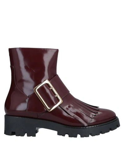 Atos Lombardini Ankle Boot In Maroon