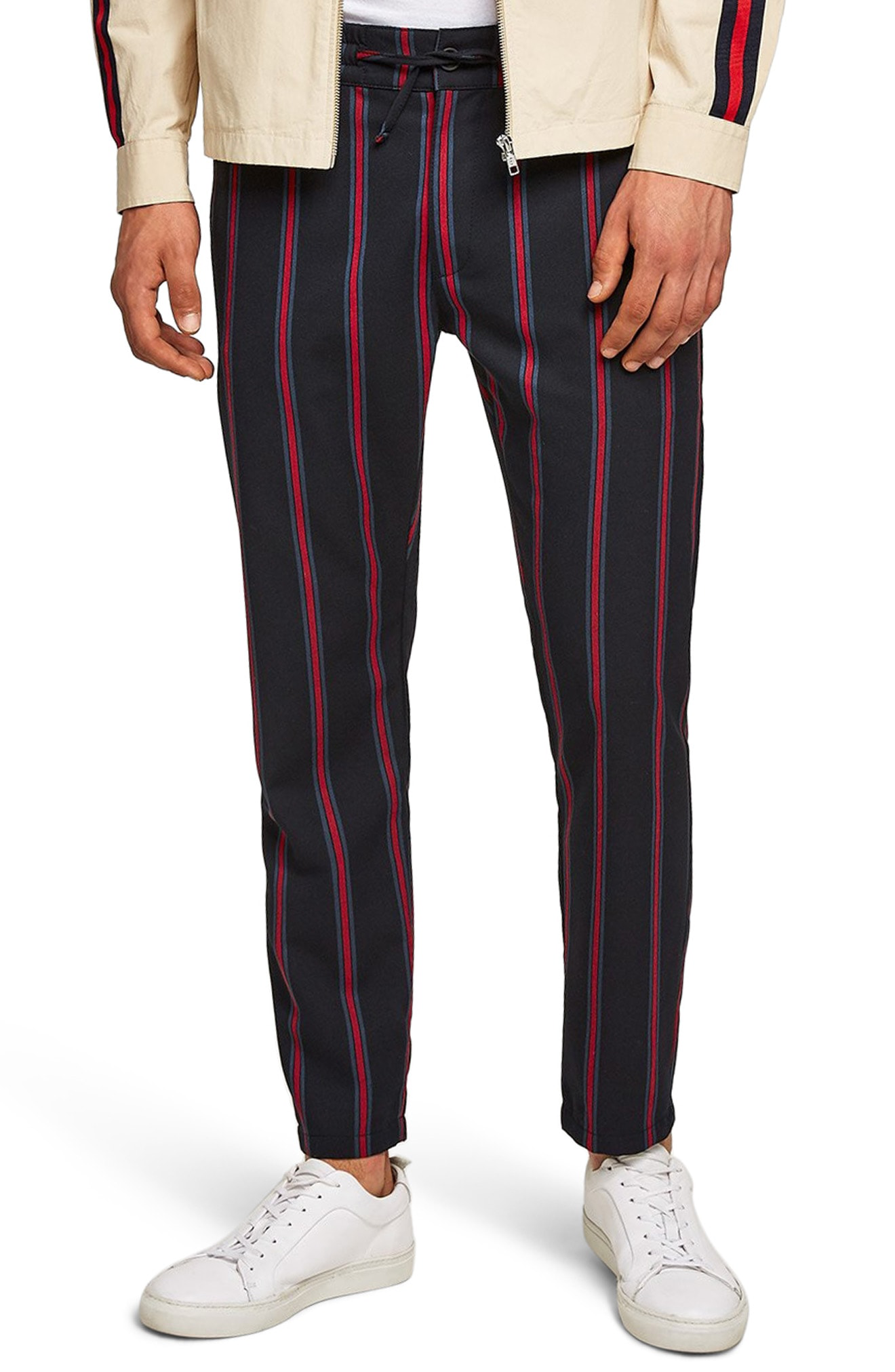 Topman Stripe Woven Jogger Pants In Blue Multi | ModeSens