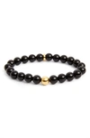 Dean Davidson Sphere Semiprecious Stone Elastic Bracelet In Black Onyx