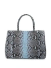 Nancy Gonzalez Classic Python Large Tote In Blue