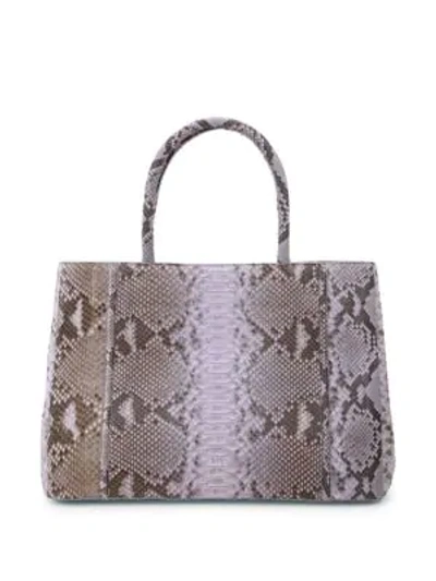 Nancy Gonzalez Classic Python Large Tote In Lilac