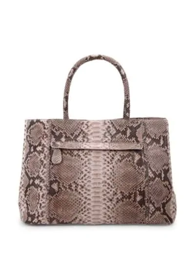 Nancy Gonzalez Classic Python Large Tote In Pink