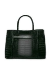 Nancy Gonzalez Crocodile Leather Tote Bag In Black Grey