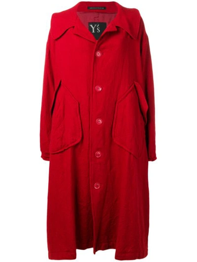 Y's Red Wool Coat