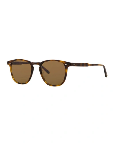 Garrett Leight Men's Brooks 47 Square Sunglasses In Brown Pattern
