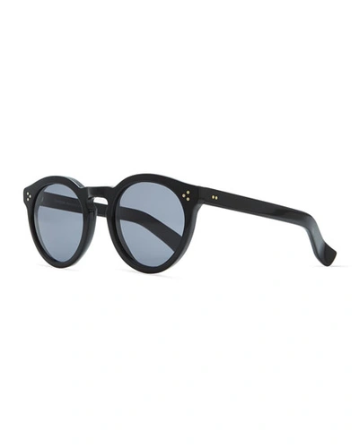 Illesteva Leonard Ii Round Sunglasses, Black