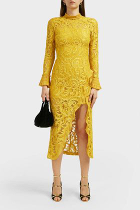 alexis yellow lace dress