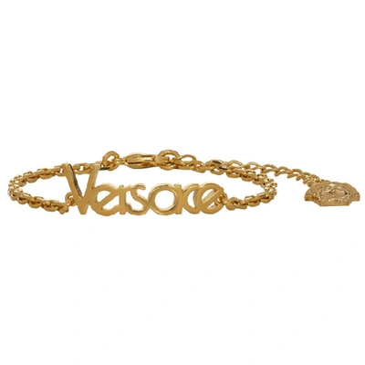 Versace Gold Vintage Logo Bracelet In D00h Gold