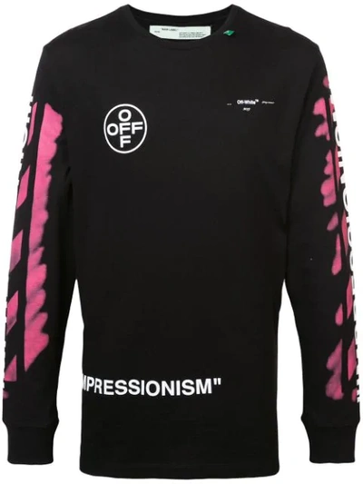 Pre-owned Off-white 'impressionism' Diag Stencil Long Sleeve T