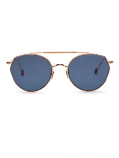 Ahlem Place Carree 51mm Aviator Sunglasses In Rose Gold