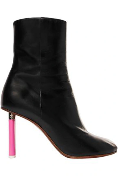 Vetements Woman Leather Ankle Boots Black