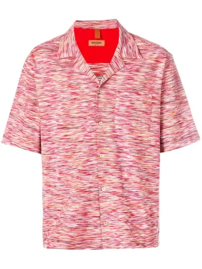 Missoni Camp-collar Space-dyed Cotton-piqué Shirt In Red