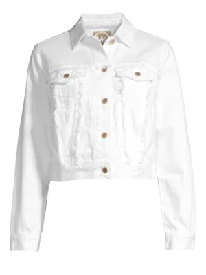 michael kors white denim jacket