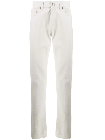 Ermenegildo Zegna Men's 5-pocket Straight-leg Jeans In White