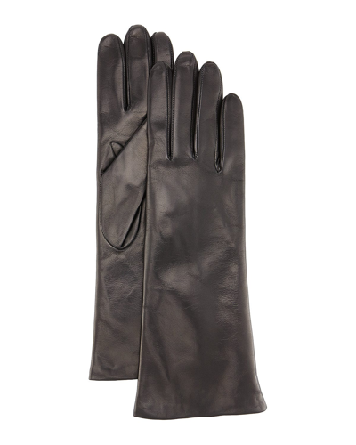Portolano Four-button Leather Gloves In Black