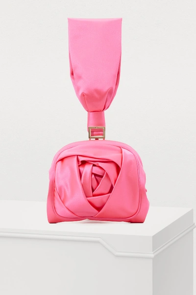 Roger Vivier Rose Bracelet Clutch Bag, Hot Pink