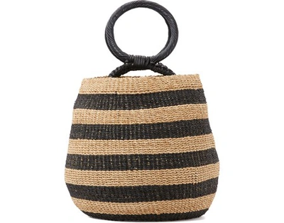 Aranaz Belle Bucket Bag In Black Natural