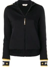 Fendi - Logo Trim Cotton Blend Jacket - Womens - Black Gold