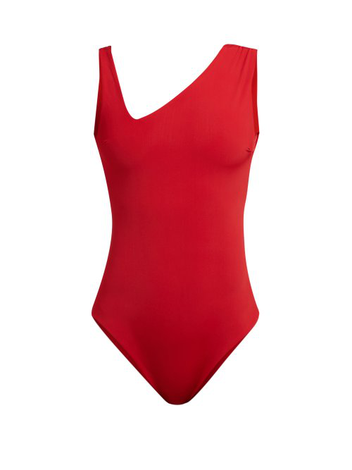 Haight - Lucia Asymmetric Swimsuit - Womens - Red | ModeSens
